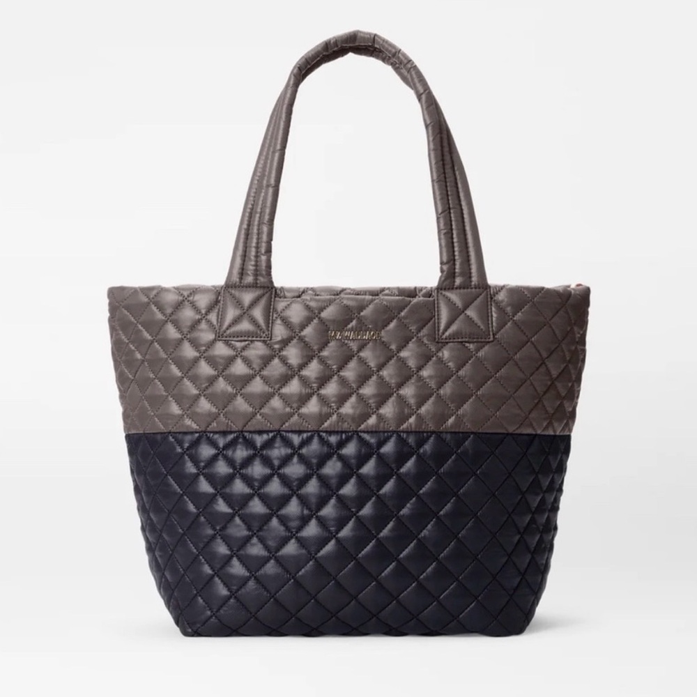 MZ Wallace Brown and Black Quilted Tote